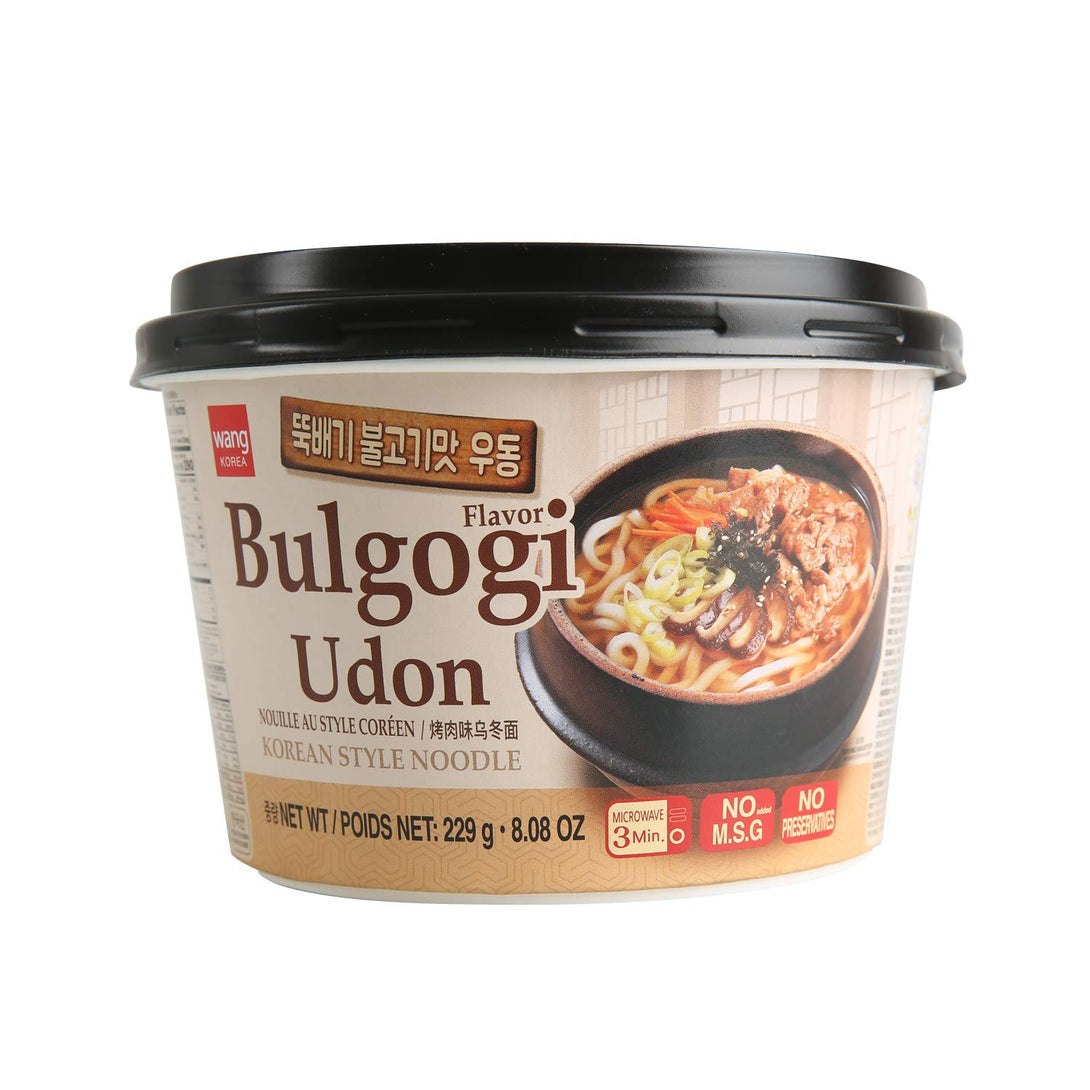 Wang Bulgogi Flavored Udon Noodle Bowl, ready in minutes, for a fast Korean meal.