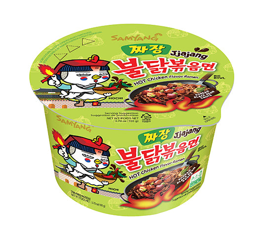 Samyang Buldak Jjajang Hot Chicken Stir-Fried Ramen Noodles, 105g