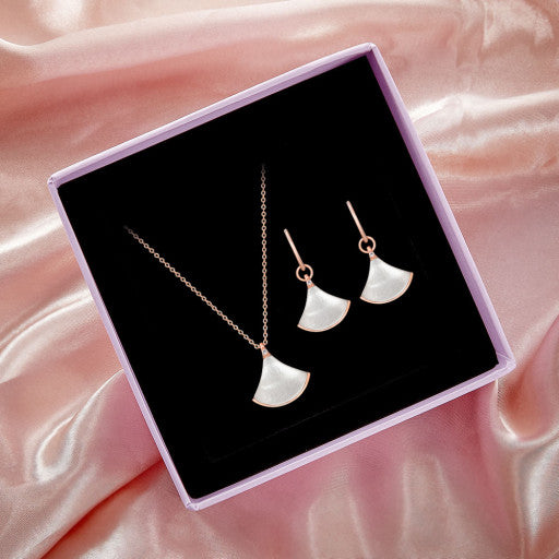 Lauren Nacre Earring + Necklace Set
