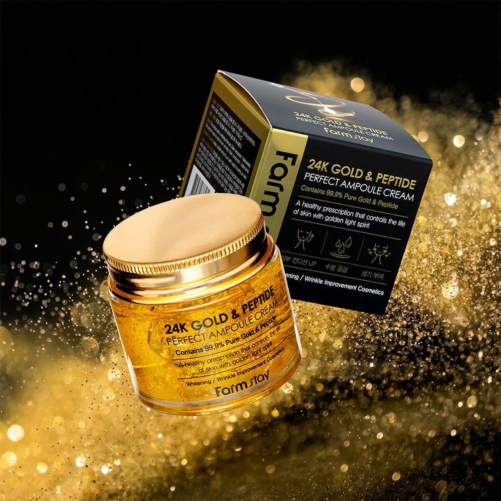 24k Gold Peptide Cream 80ml -Farm Stay- DynaMart