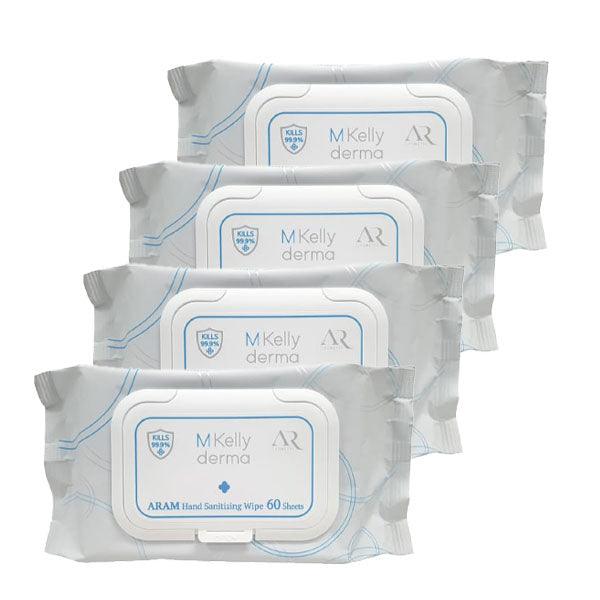 [4 Pack] Hand Sanitizing Wipes (60 Sheets) -KOSMETIC- DynaMart