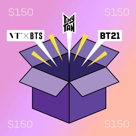 BTS Mystery Box - includes BTS TinyTAN, BT21, and VT Cosmetics  [Official Products] -DynaMart- DynaMart