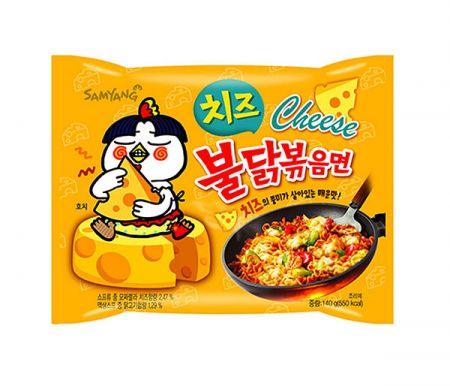 Cheese Hot Chicken Flavor Ramen 4.94oz(140g) 5 Packs -Samyang- DynaMart