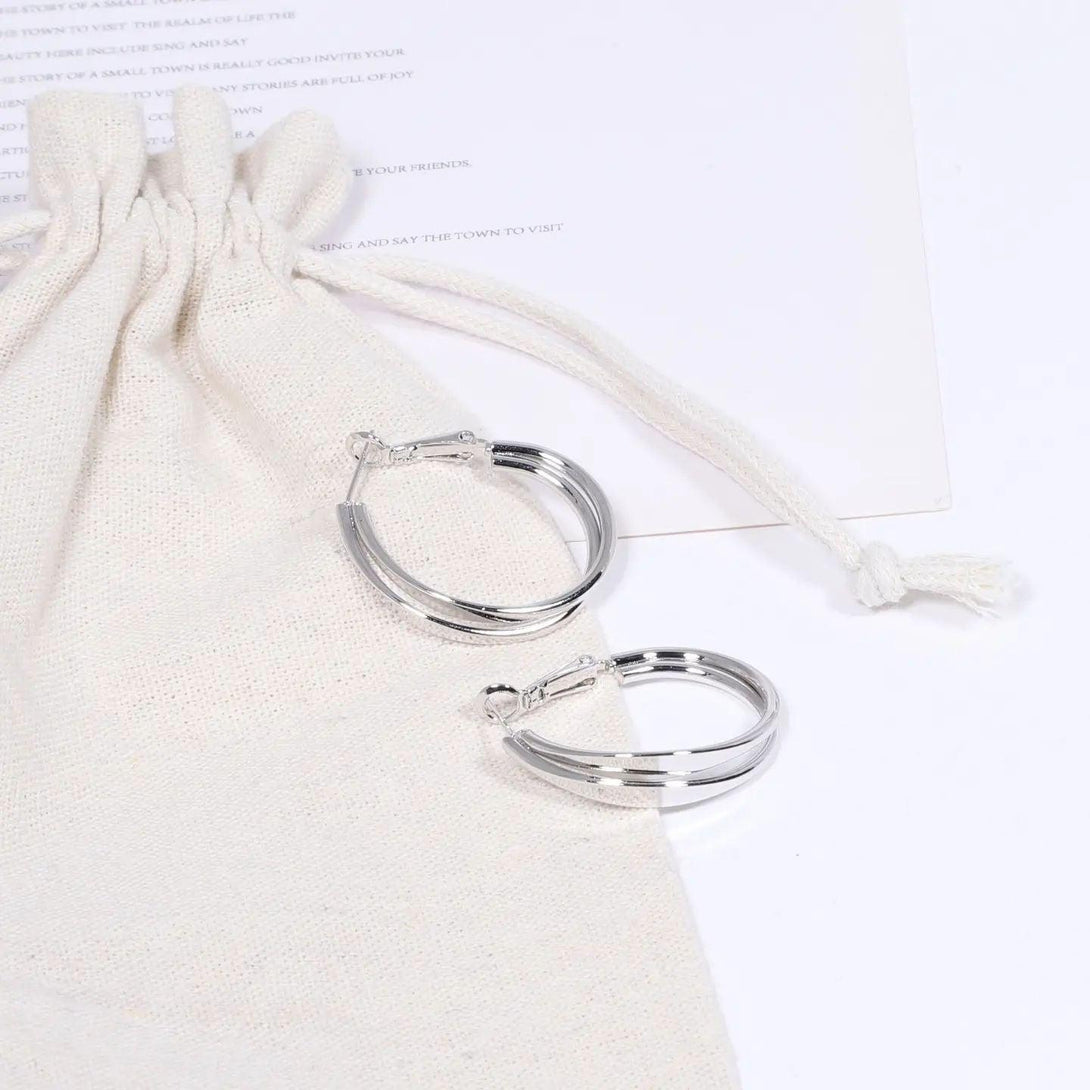 Double Ring Earrings -PAUL BRIAL- DynaMart