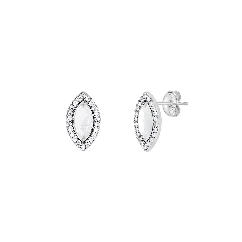 Eldora Earrings White -PAUL BRIAL- DynaMart