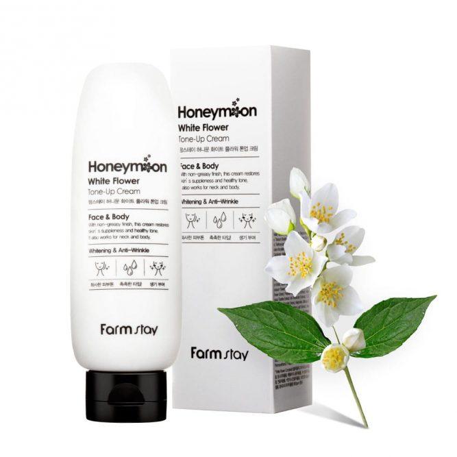 Honeymoon White Flower Tone-Up Cream 150ml -Farm Stay- DynaMart