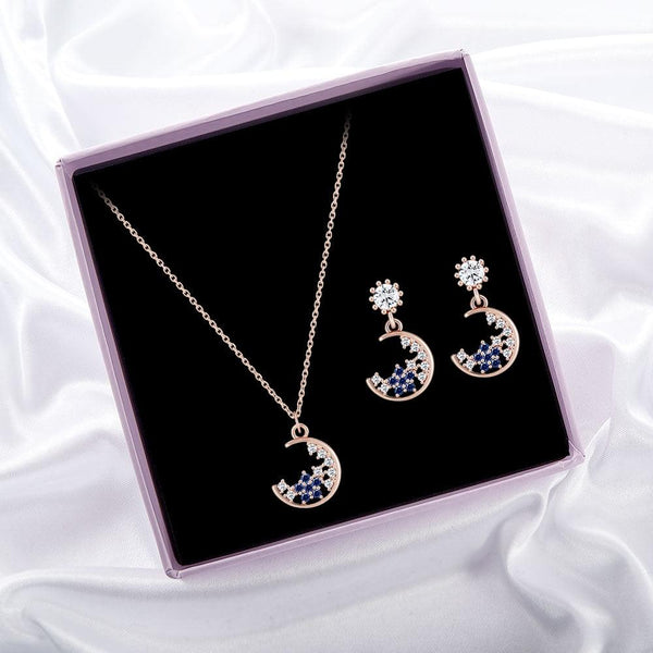 Lilac Earrings + Necklace Set -PAUL BRIAL- DynaMart