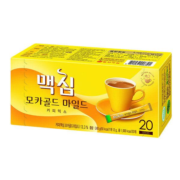 Maxim Mocha Gold Mild Coffee Mix 0.42oz(12g) 20 Sticks -Dongsuh- DynaMart
