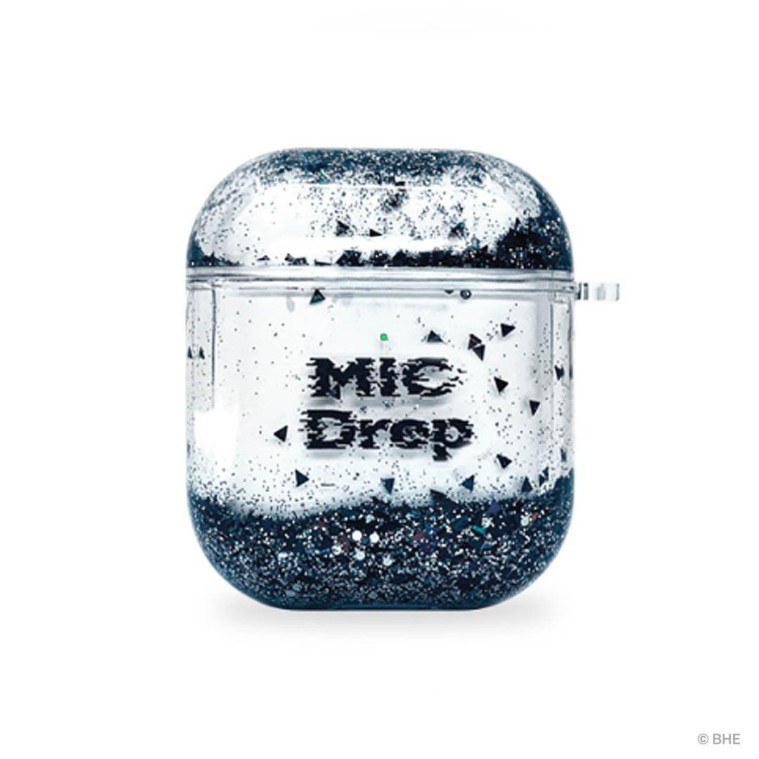 MIC Drop Black Glitter Airpods Case -TinyTAN- DynaMart