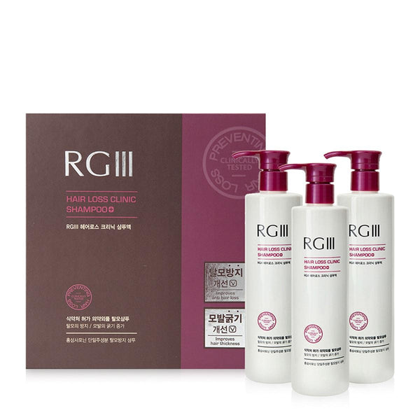 Red Ginseng Hair Loss Clinic Shampoo 520ml(17.5oz)x3 -RGIII SOMANG- DynaMart