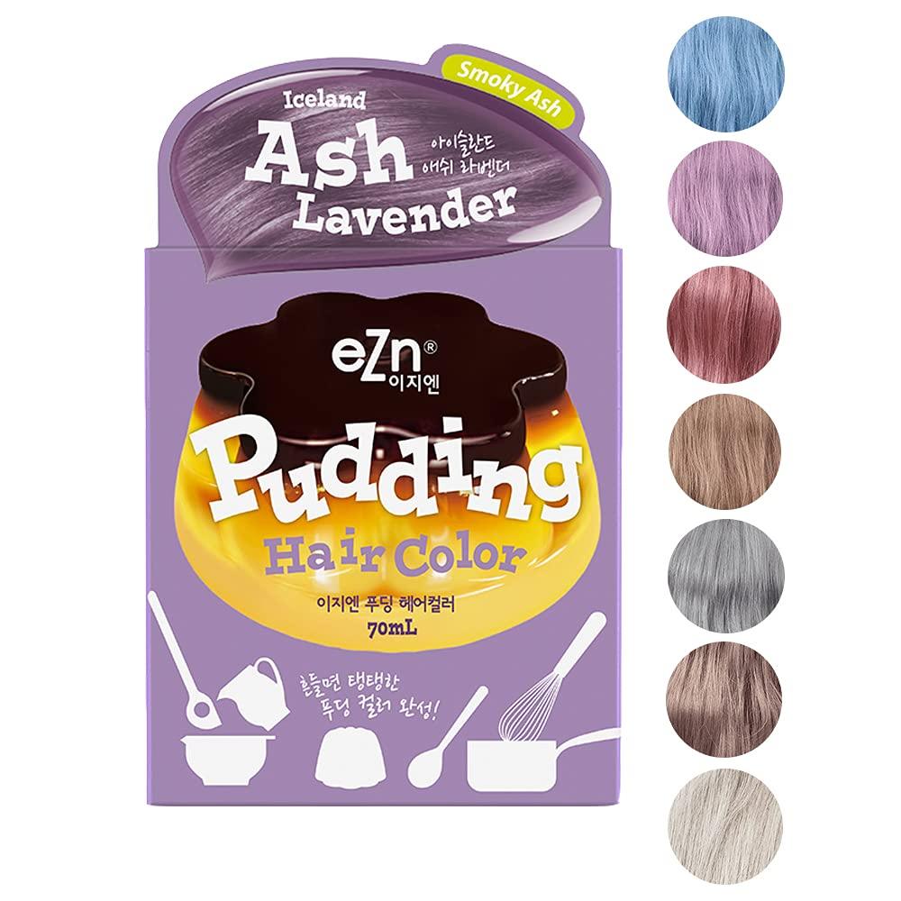 Shaking Pudding Hair Color #Ash Lavender (Colorant 70ml + Developer 70ml) -EZN- DynaMart