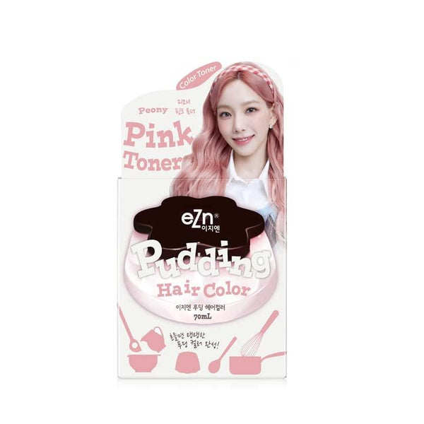 Shaking Pudding Hair Color #Pink Toner (Colorant 70ml + Developer 70ml) -EZN- DynaMart
