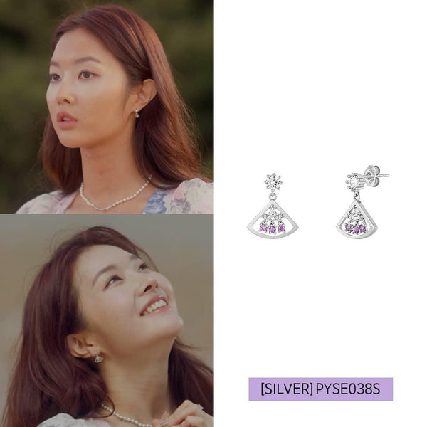 [Silver] Brial Earrings White -PAUL BRIAL- DynaMart