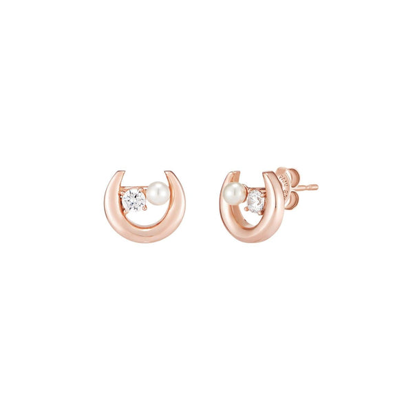 [Silver] Harp Earrings Pink -PAUL BRIAL- DynaMart