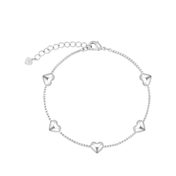 [Silver] Heart Bracelet White -PAUL BRIAL- DynaMart