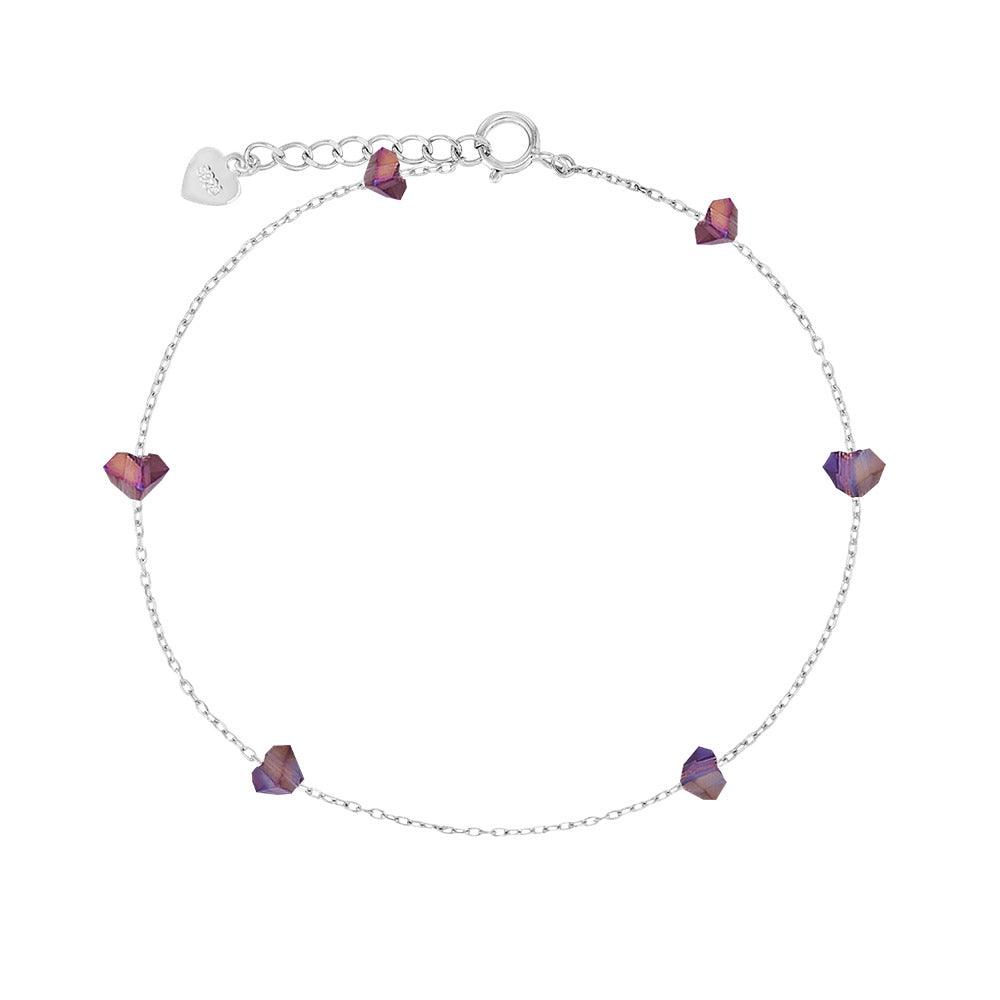 [Silver] Purple Stone Bracelet White -PAUL BRIAL- DynaMart