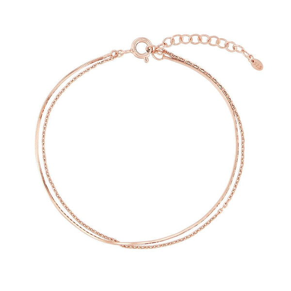 [Silver] Snake Layered Bracelet Pink -PAUL BRIAL- DynaMart