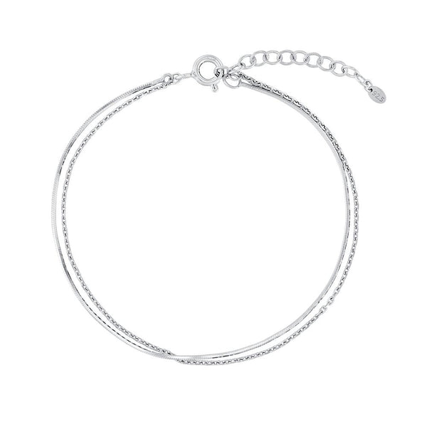 [Silver] Snake Layered Bracelet White -PAUL BRIAL- DynaMart