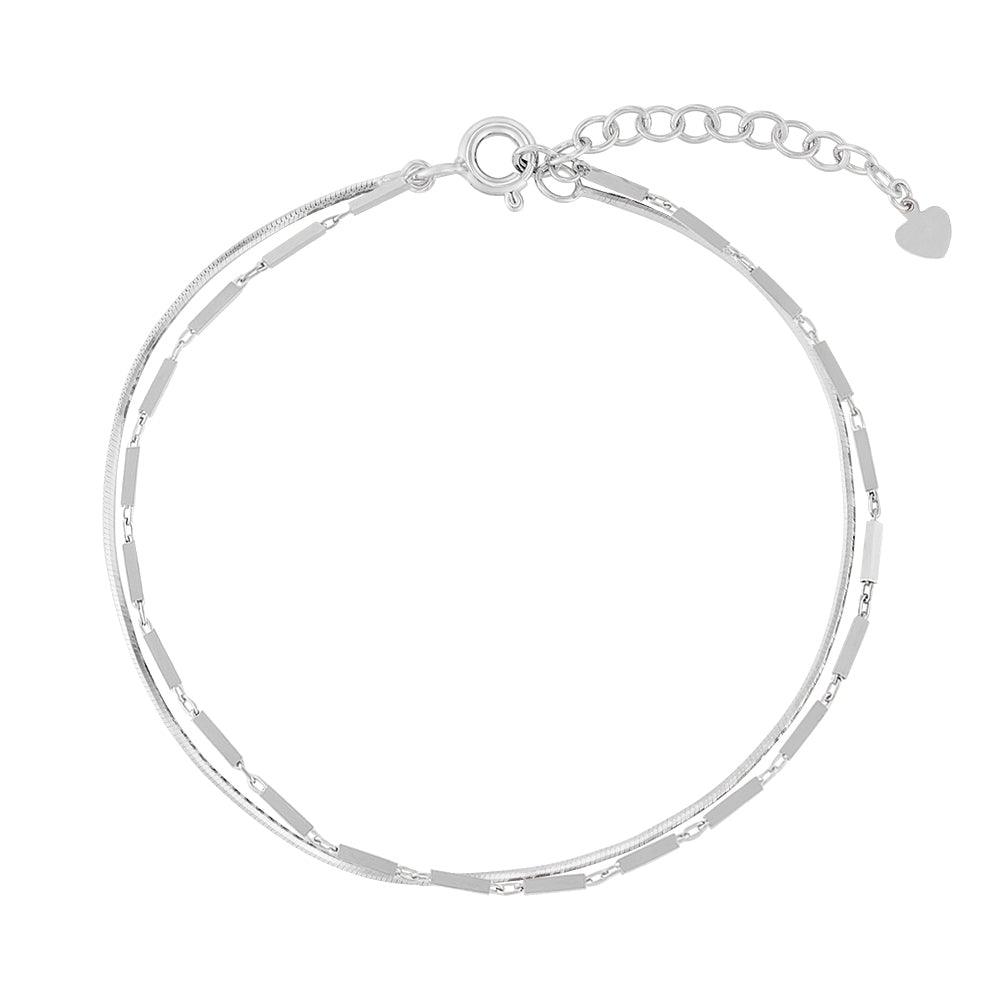[Silver] Square Bar Bracelet White -PAUL BRIAL- DynaMart