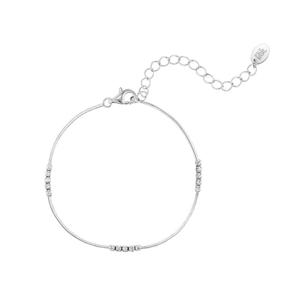 [Silver] Triple Simple Bracelet White -PAUL BRIAL- DynaMart