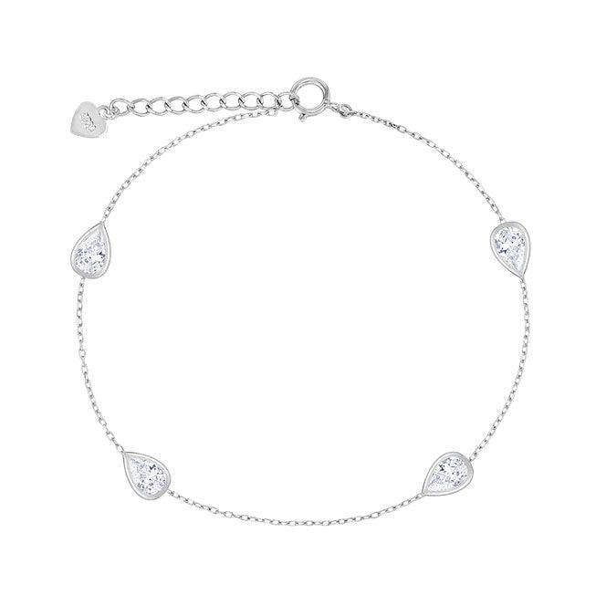 [Silver] Water Drop Bracelet White -PAUL BRIAL- DynaMart