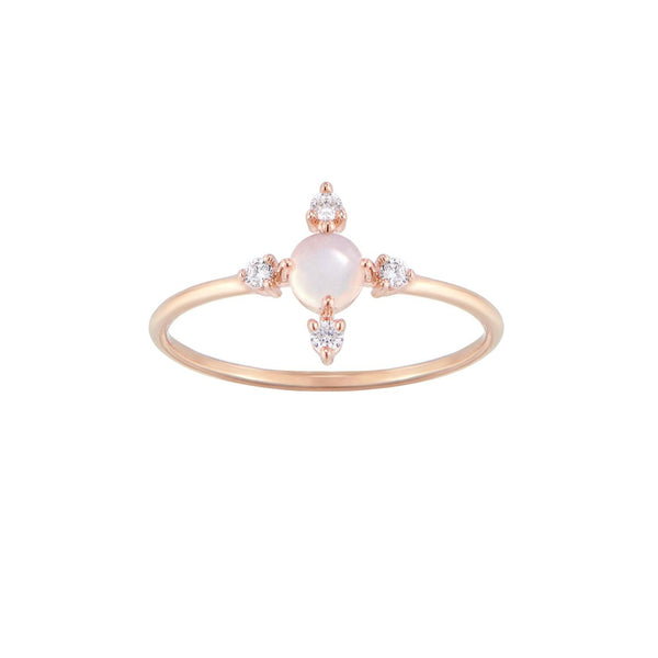 [Silver] White Opal Ring Pink -PAUL BRIAL- DynaMart