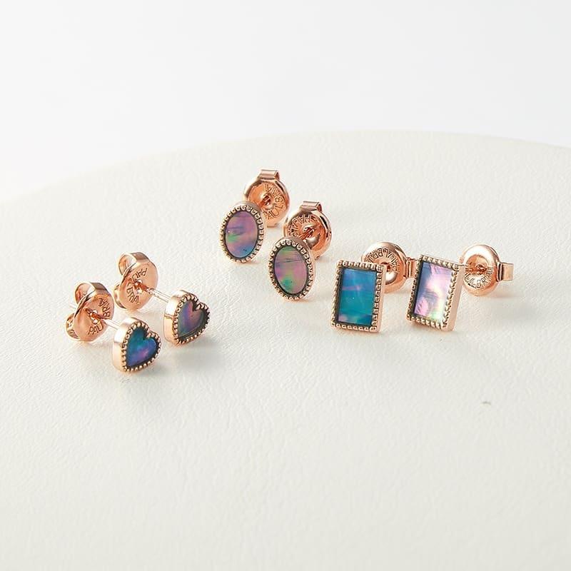 Square Shell Earrings -PAUL BRIAL- DynaMart